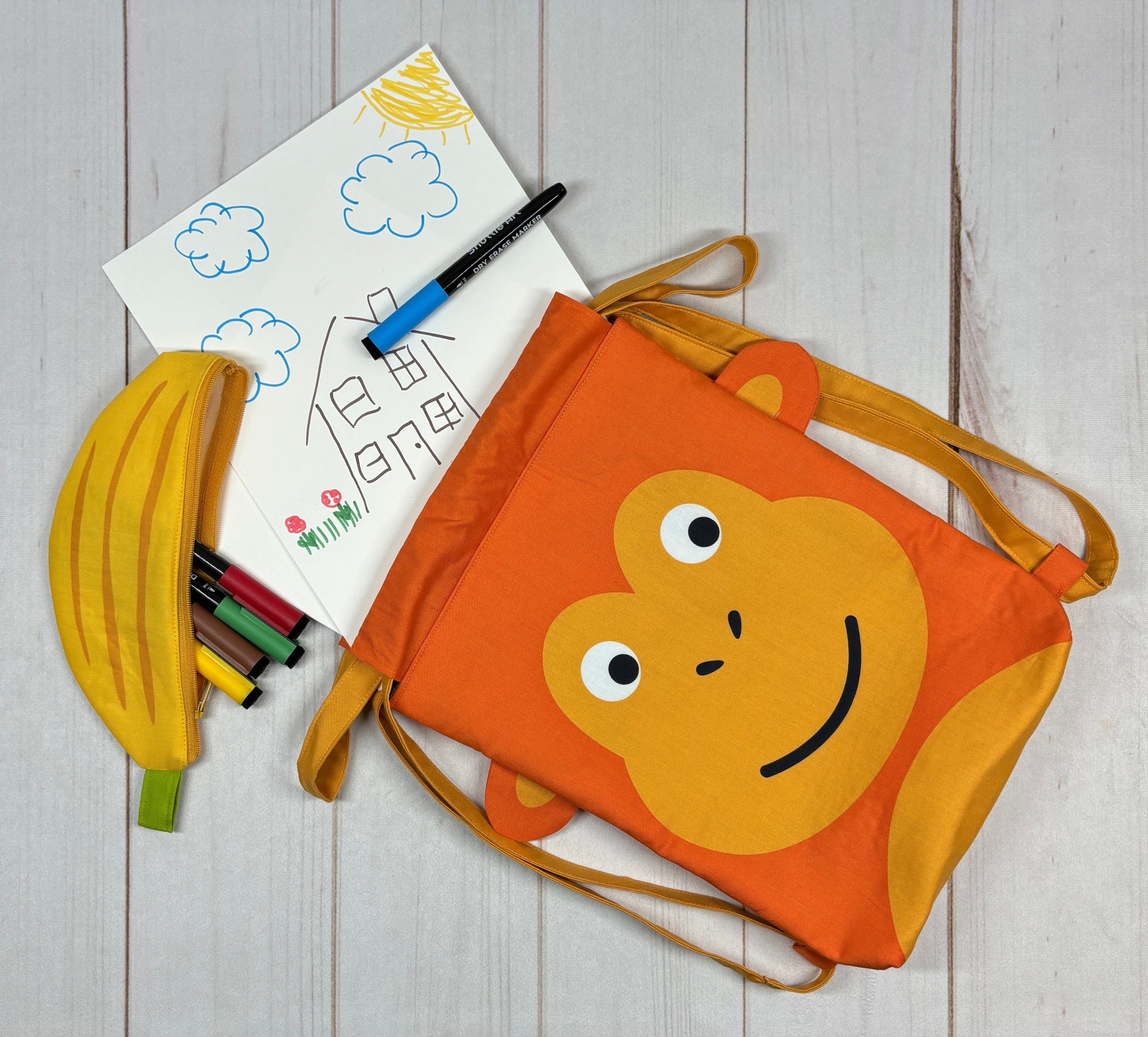 Monkey Back To School Backpack Panel Multi 20897-11