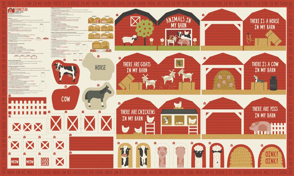 Farmstead Cut and Sew Book Panel 20909-11
